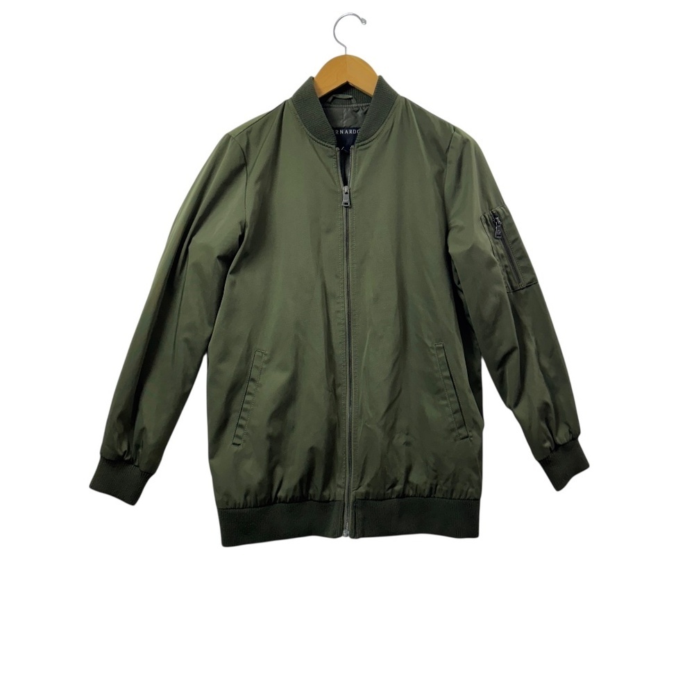 Bernardo Mens Olive Green Bomber Jacket Lightweight Small Jacket Casual Cargo